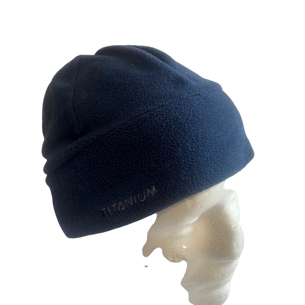 Columbia Titanium Navy Blue Fleece Beanie Unisex Winter Hat OS